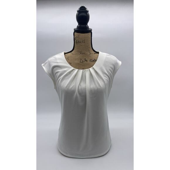 Ann Taylor Medium Petite white blouse - Picture 1 of 5